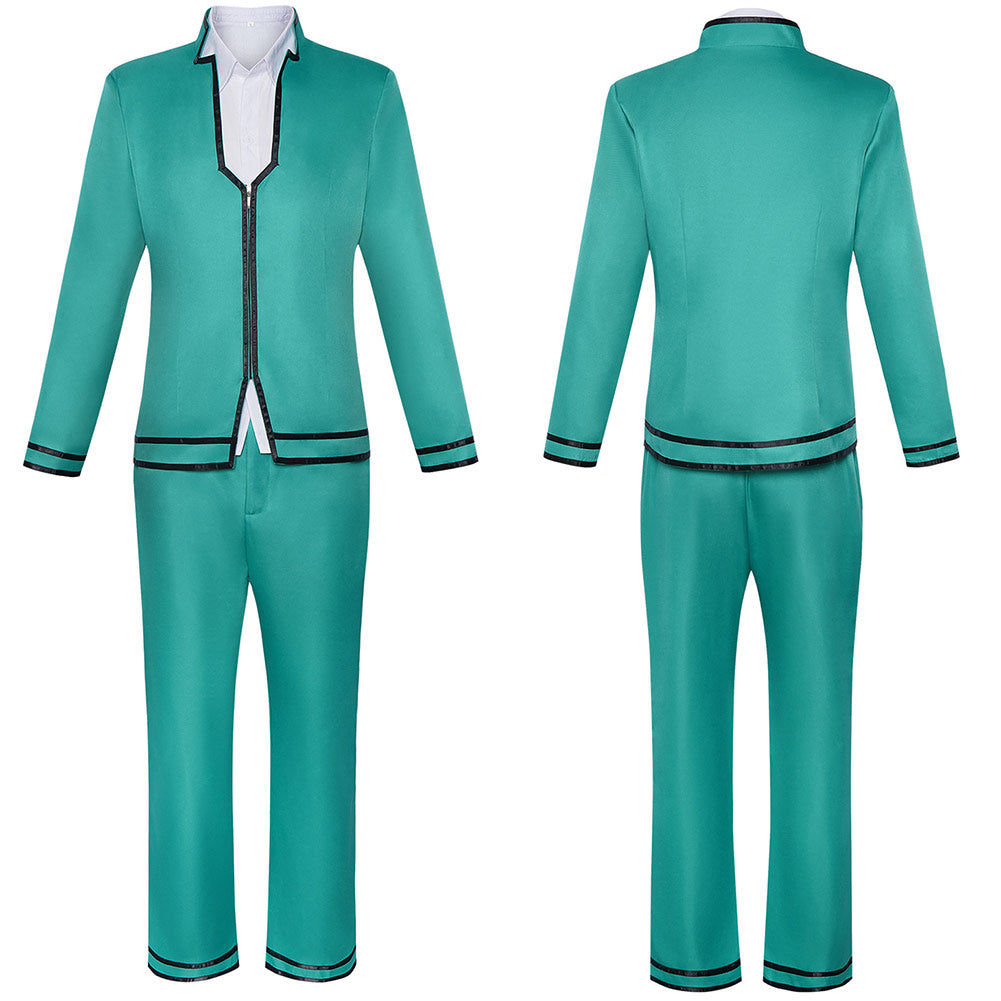 Cosplay Costume Saiki Kusuo The Disastrous Life of Saiki K Anime Cosplay Tenue Verte Homme