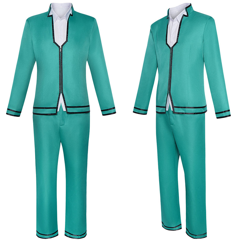 Cosplay Costume Saiki Kusuo The Disastrous Life of Saiki K Anime Cosplay Tenue Verte Homme