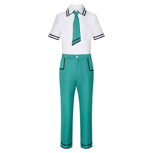 Cosplay Costume Saiki Kusuo The Disastrous Life of Saiki K Anime Cosplay Uniforme Blanche et Verte Homme
