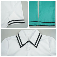 Cosplay Costume Saiki Kusuo The Disastrous Life of Saiki K Anime Cosplay Uniforme Blanche et Verte Homme
