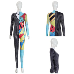 Cosplay Costume Sally The Nightmare Before Christmas(1993) Film Cosplay Combinaison Noire Femme
