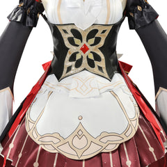 Cosplay Costume Sandone The Marionette Fatui Harbinger Genshin Impact Jeu Cosplay Tenue Rouge et Noire Femme