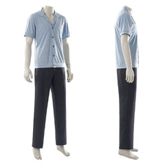 Cosplay Costume Sanji One Piece Live Action 2(2026) TV Cosplay Tenue Noire et Bleue Homme