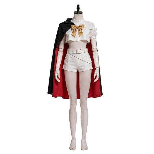 Cosplay Costume Sapphire The Ribbon Hero(2026) Anime Cosplay Tenue Blanche et Noire Femme