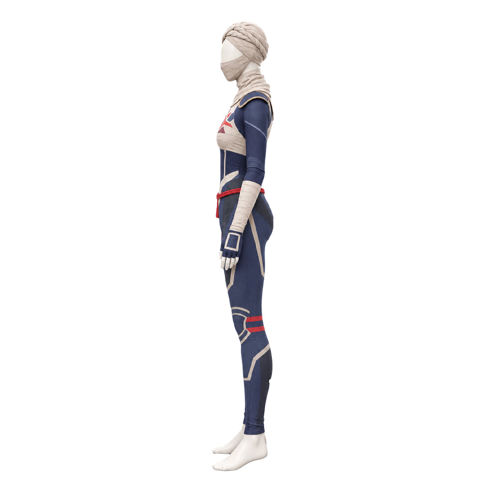 Cosplay Costume Sheik The Legend of Zelda: Ocarina of Time(2026) Jeu Cosplay Tenue Bleue et Beige Femme