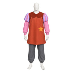 Cosplay Costume Shérif de Nottingham Robin des Bois(1973) Film Cosplay Tenue Rouge et Rose Adulte