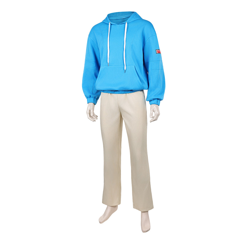 Cosplay Costume Shin Asakura Sakamoto Days(2026) Film Cosplay Tenue Bleue et Beige Homme