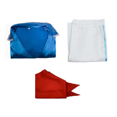 Cosplay Costume Stanley The Mask(1994) Film Cosplay Tenue Blanche et Bleue Homme