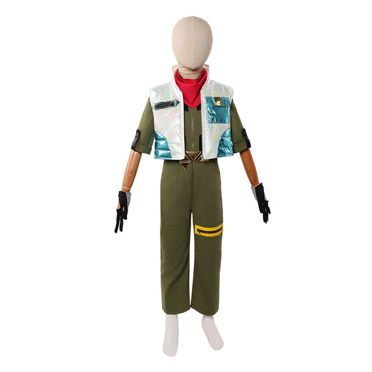 Cosplay Costume Star Fox McCloud The Super Mario Galaxy Movie(2026) Film Cosplay Tenue Verte Enfant
