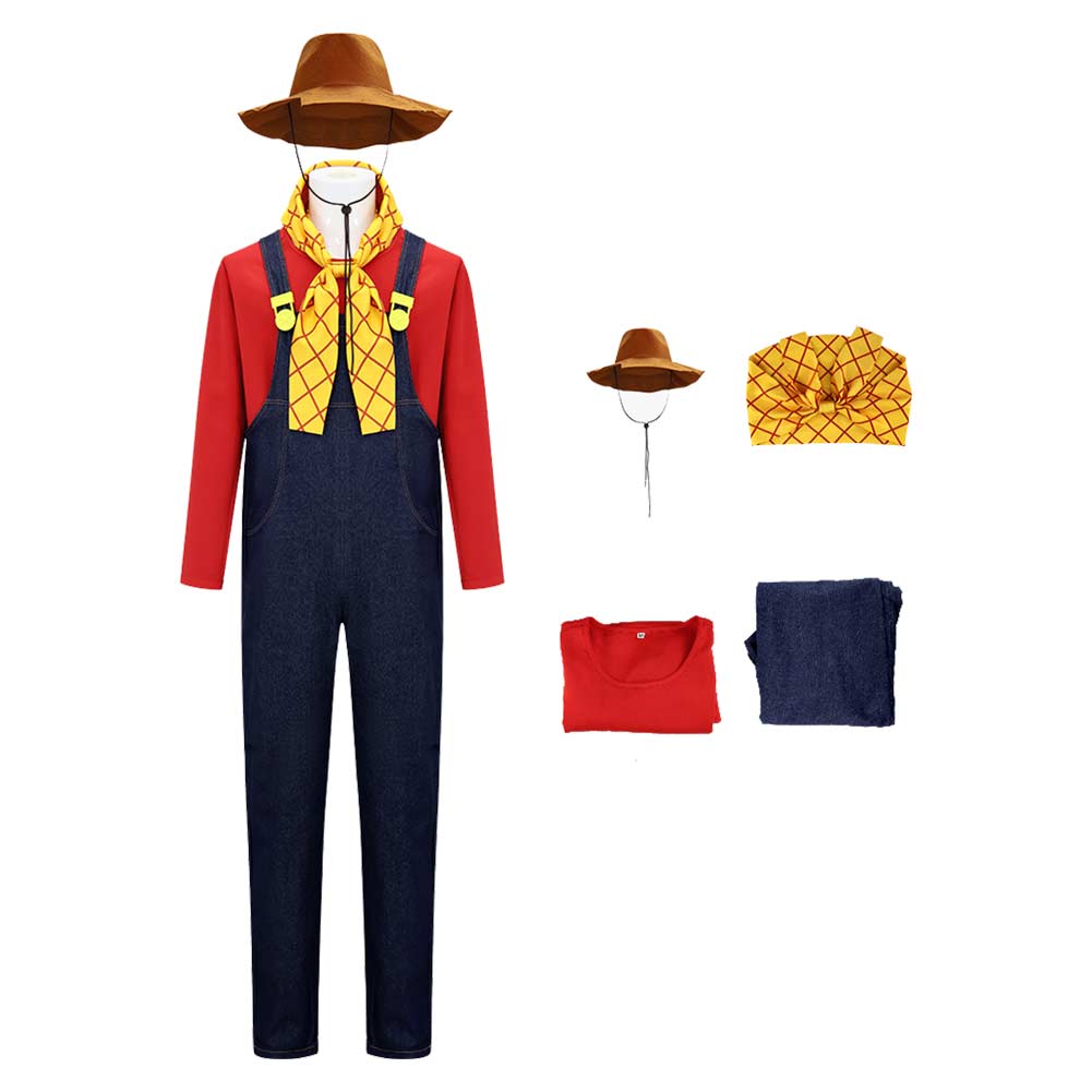 Cosplay Costume Stinky Pete Film Cosplay Tenue Bleue et Rouge Homme