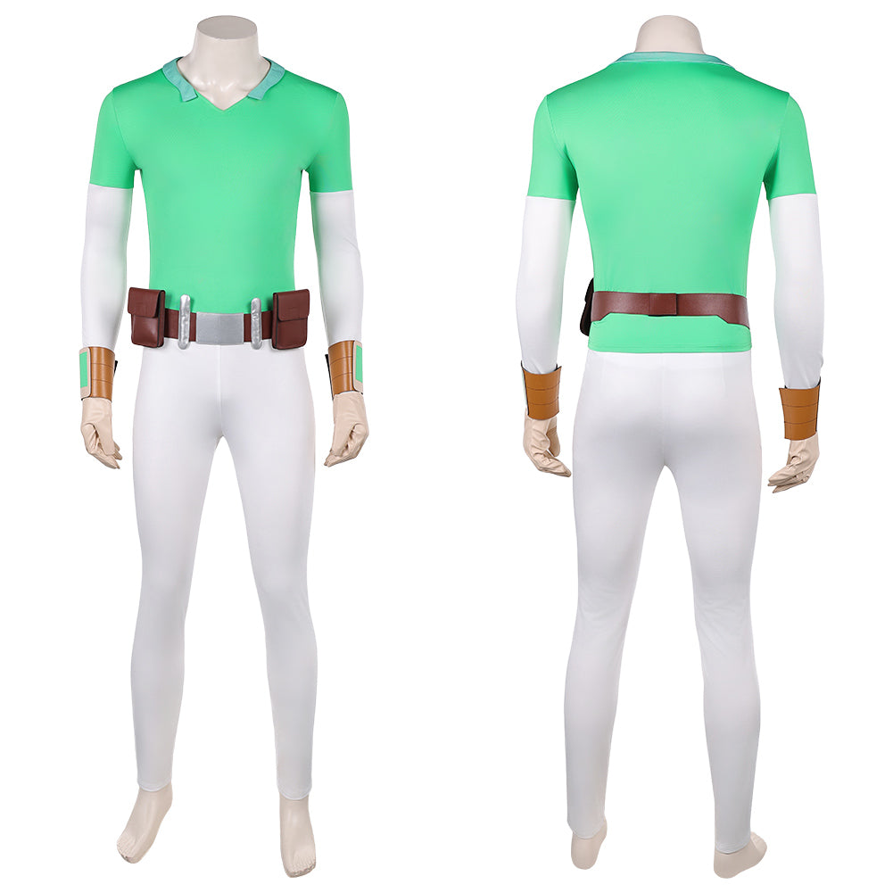 Cosplay Costume Stone Man Invincible 4(2026) TV Cosplay Tenue Verte et Blanche Homme