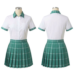 Cosplay Costume Sua Alien Stage Anime Cosplay Uniforme Blanche et Verte Femme