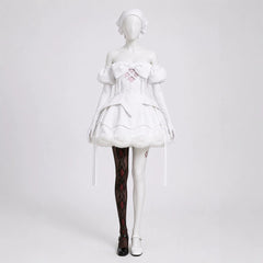 Cosplay Costume Sua Alien Stage(2026) TV Cosplay Robe Blanche et Noire Femme