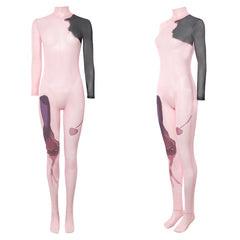 Cosplay Costume Sua Zombie Stage AU Alien Stage(2026) TV Cosplay Combinaison à Motif Tatouage Rose
