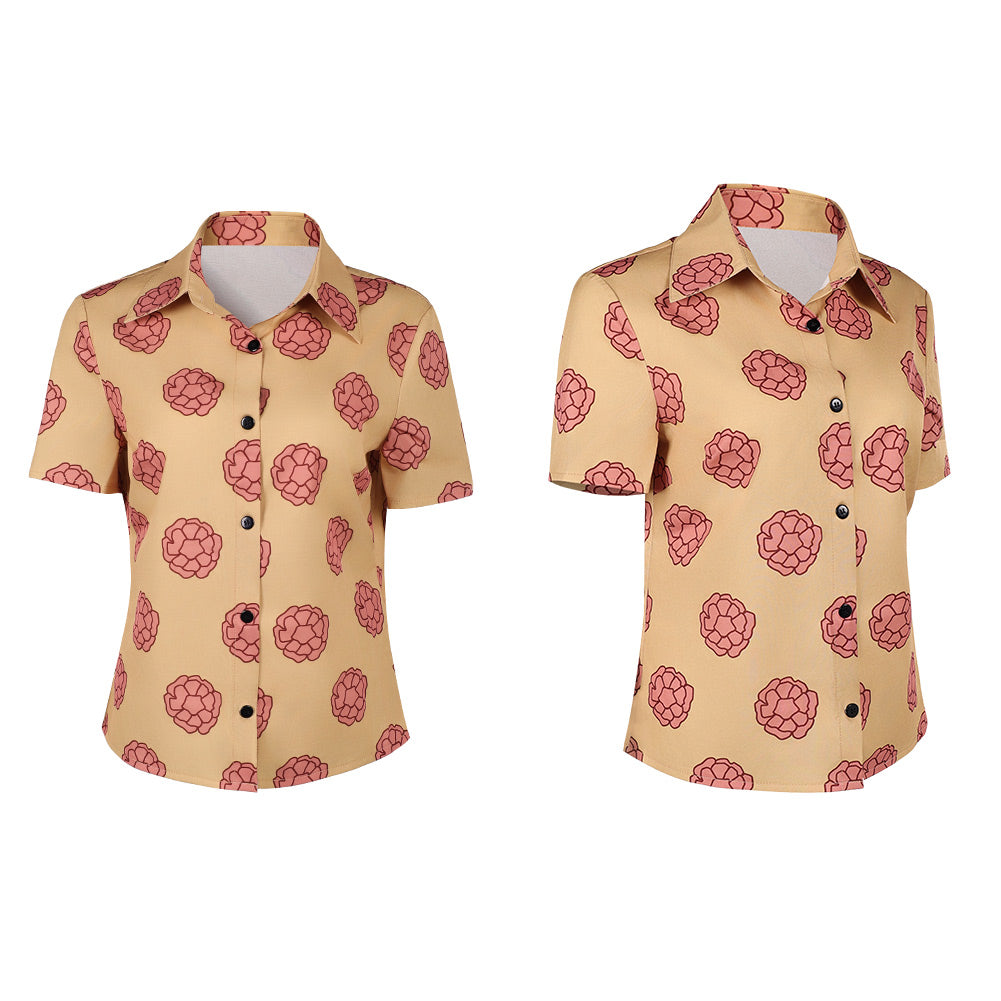 Cosplay Costume Tashigi One Piece Live Action 2(2026) TV Cosplay Chemise Jaune Imprimée Femme