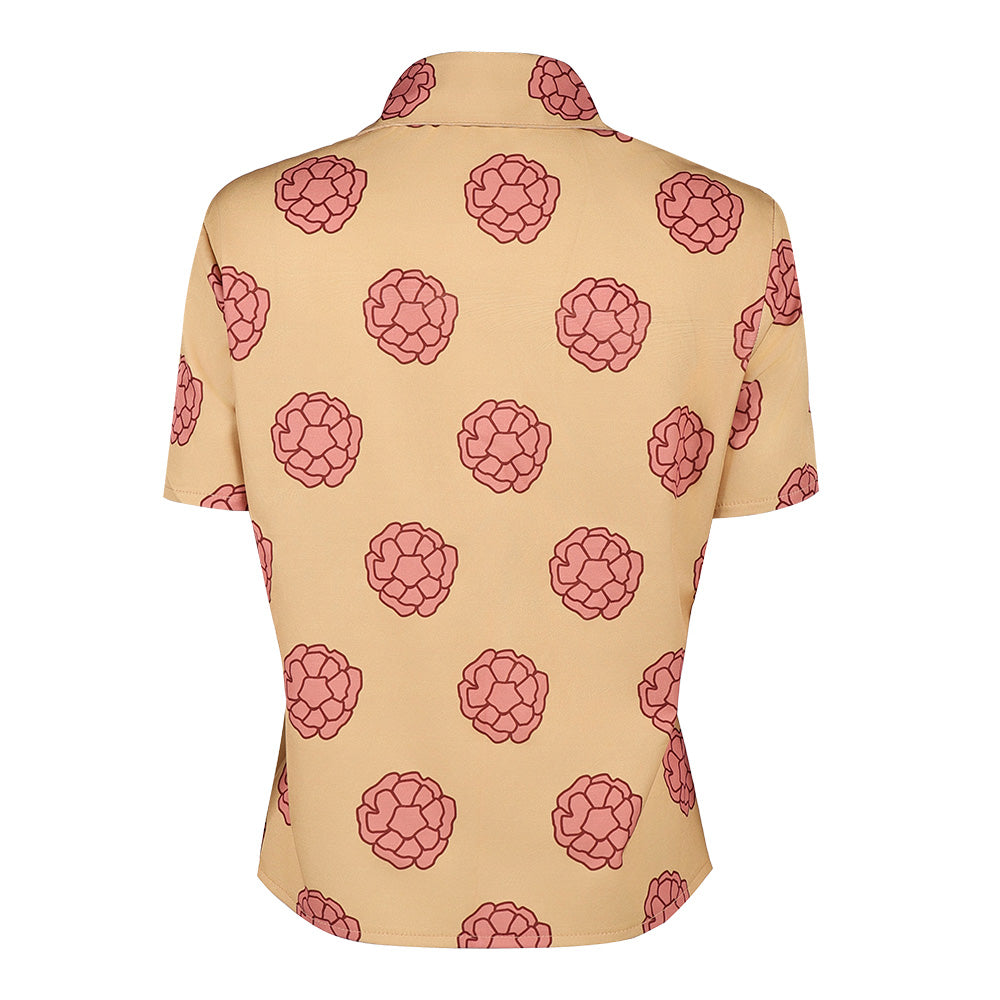 Cosplay Costume Tashigi One Piece Live Action 2(2026) TV Cosplay Chemise Jaune Imprimée Femme