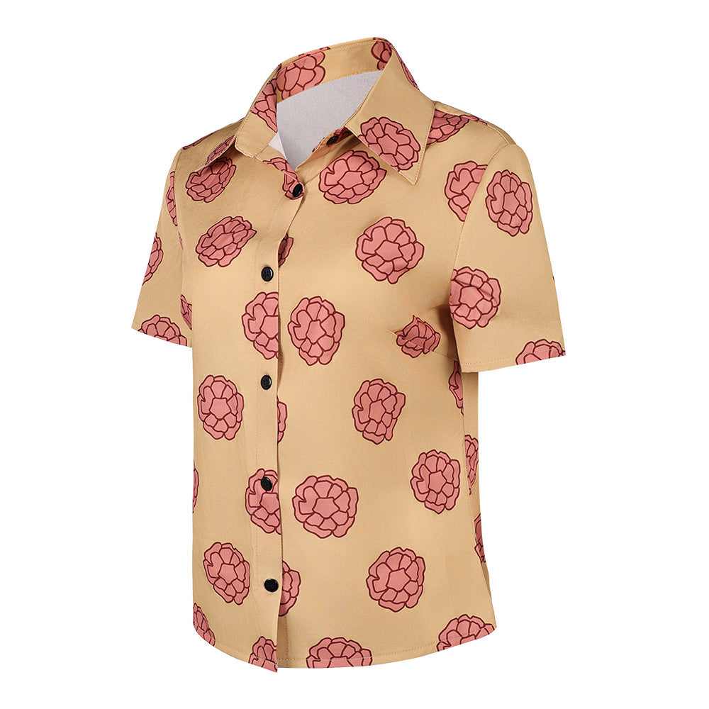 Cosplay Costume Tashigi One Piece Live Action 2(2026) TV Cosplay Chemise Jaune Imprimée Femme