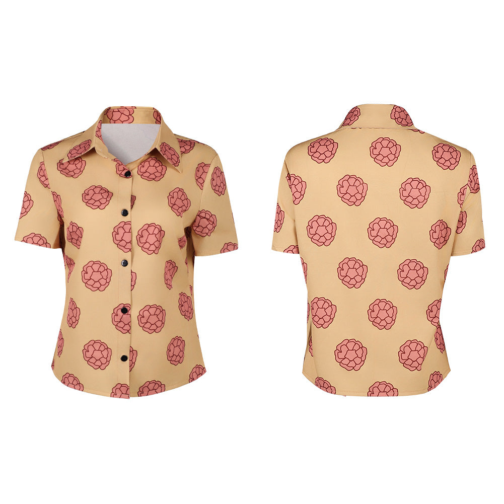 Cosplay Costume Tashigi One Piece Live Action 2(2026) TV Cosplay Chemise Jaune Imprimée Femme