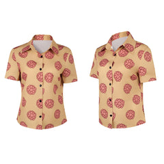 Cosplay Costume Tashigi One Piece Live Action 2(2026) TV Cosplay Chemise Jaune Imprimée Femme