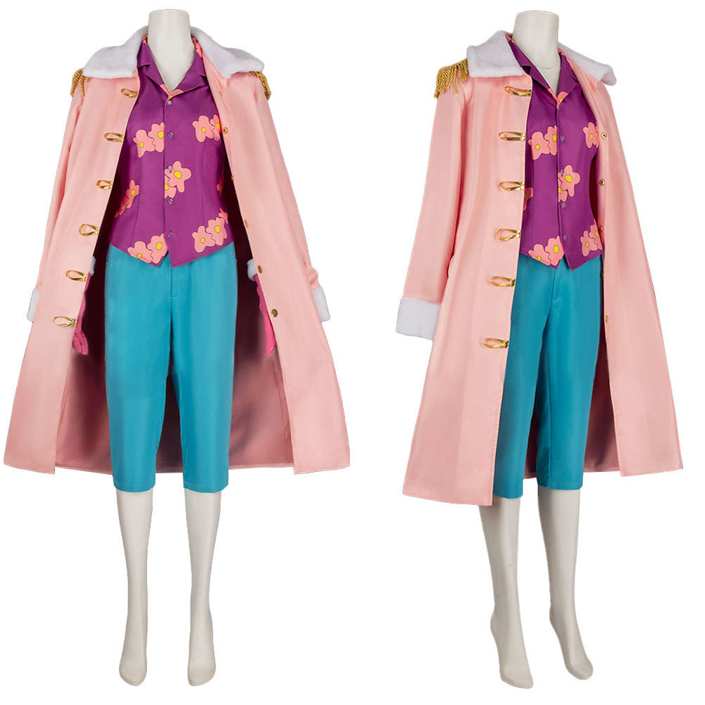 Cosplay Costume Tashigi One Piece Live Action 2(2026) TV Cosplay Tenue Rose et Bleue Femme