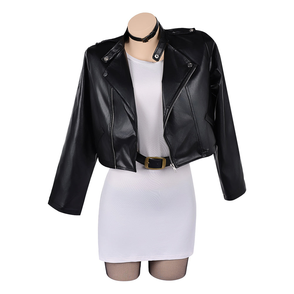 Cosplay Costume Tayama Smoking Behind the Supermarket with You(2026) Anime Cosplay Tenue Noire et Blanche Femme