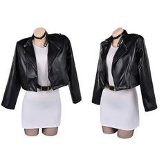 Cosplay Costume Tayama Smoking Behind the Supermarket with You(2026) Anime Cosplay Tenue Noire et Blanche Femme