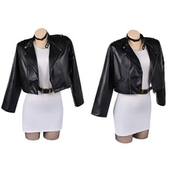 Cosplay Costume Tayama Smoking Behind the Supermarket with You(2026) Anime Cosplay Tenue Noire et Blanche Femme