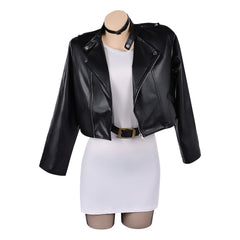 Cosplay Costume Tayama Smoking Behind the Supermarket with You(2026) Anime Cosplay Tenue Noire et Blanche Femme