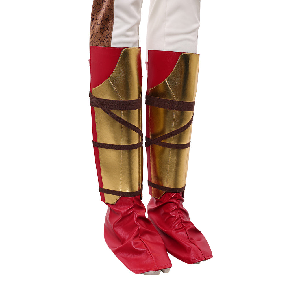 Cosplay Costume Teela Les Maîtres de l'Univers(2026) Film Cosplay Tenue Dorée et Blanche Femme