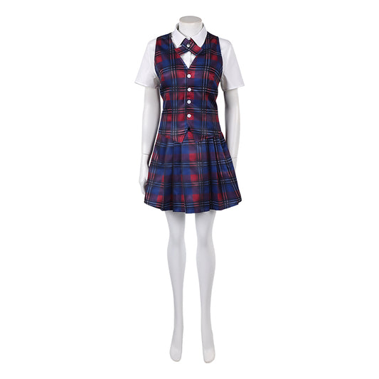Cosplay Costume Tegan Coven Academy(2026) TV Cosplay Unifrome Bleue et Rouge Femme