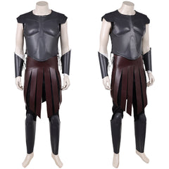 Cosplay Costume Telemachus The Odyssey(2026) Film Cosplay Tenue Noire de Cuir Homme