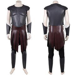 Cosplay Costume Telemachus The Odyssey(2026) Film Cosplay Tenue Noire de Cuir Homme