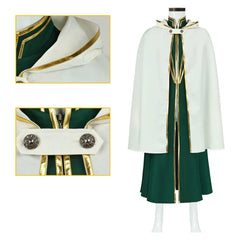Cosplay Costume Temenos Mistral Octopath Traveler Jeu Cosplay Tenue Verte Homme