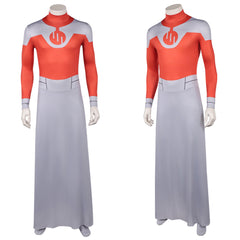 Cosplay Costume Thragg Invincible 4(2026) TV Cosplay Combinaison Rouge et Grise Tenue Homme