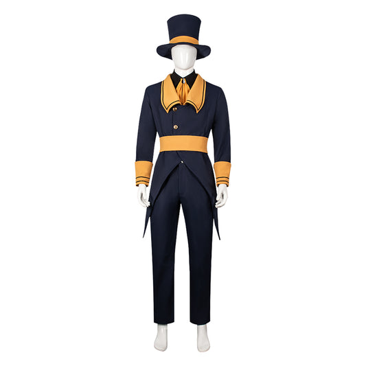 Cosplay Costume Ticketer The Freak Circus Jeu Cosplay Tenue Grise Homme