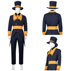 Cosplay Costume Ticketer The Freak Circus Jeu Cosplay Tenue Grise Homme