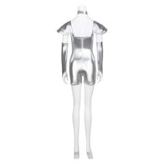 Cosplay Costume Tin Man Le Magicien d'Oz Film Cosplay Combinaison Argentée Femme
