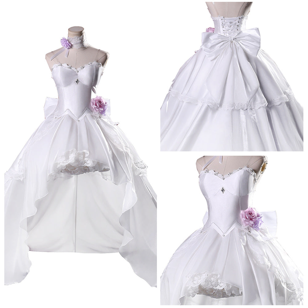 Cosplay Costume Tokisaki Kurumi Date a Live Anime Cosplay Robe de Mariée Blanche Femme