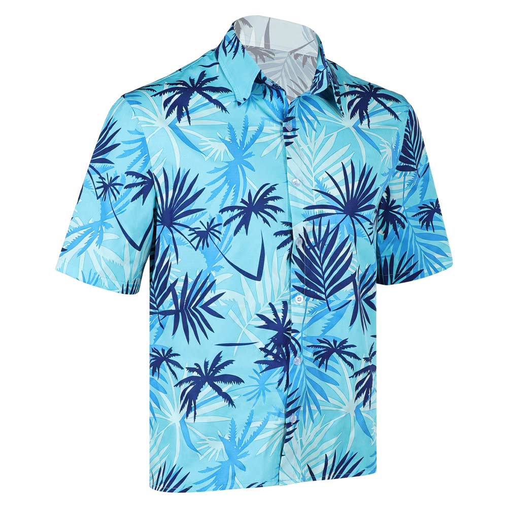 Cosplay Costume Tommy Vercetti GTA(2026) Jeu Cosplay Chemise Hawaïenne Bleue Homme