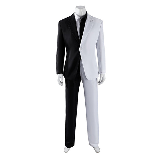 Cosplay Costume Two-Face Absolute Two-Face Manga Cosplay Tenue Blanche et Noire Homme