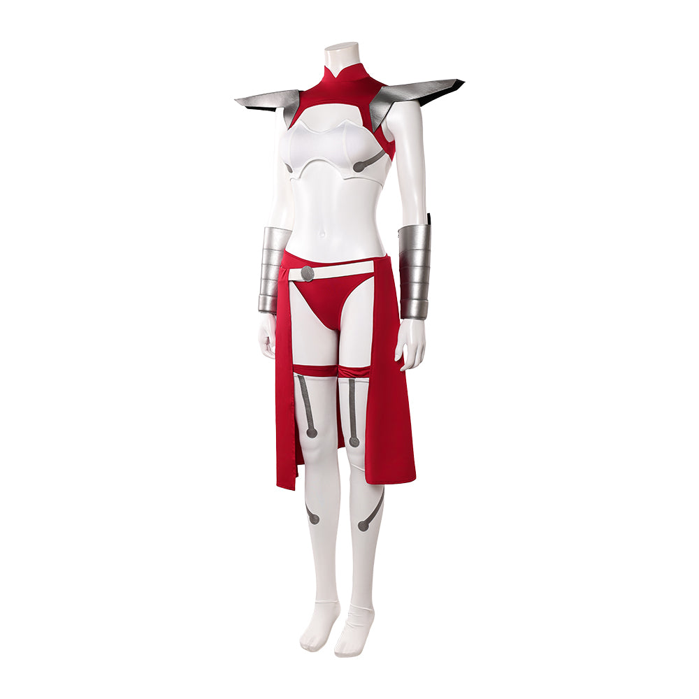 Cosplay Costume Universa Invincible 4(2026) TV Cosplay Tenue Rouge et Blanche Femme
