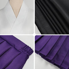 Cosplay Costume Uraume Anime Cosplay Tenue Blanche et Noire Femme