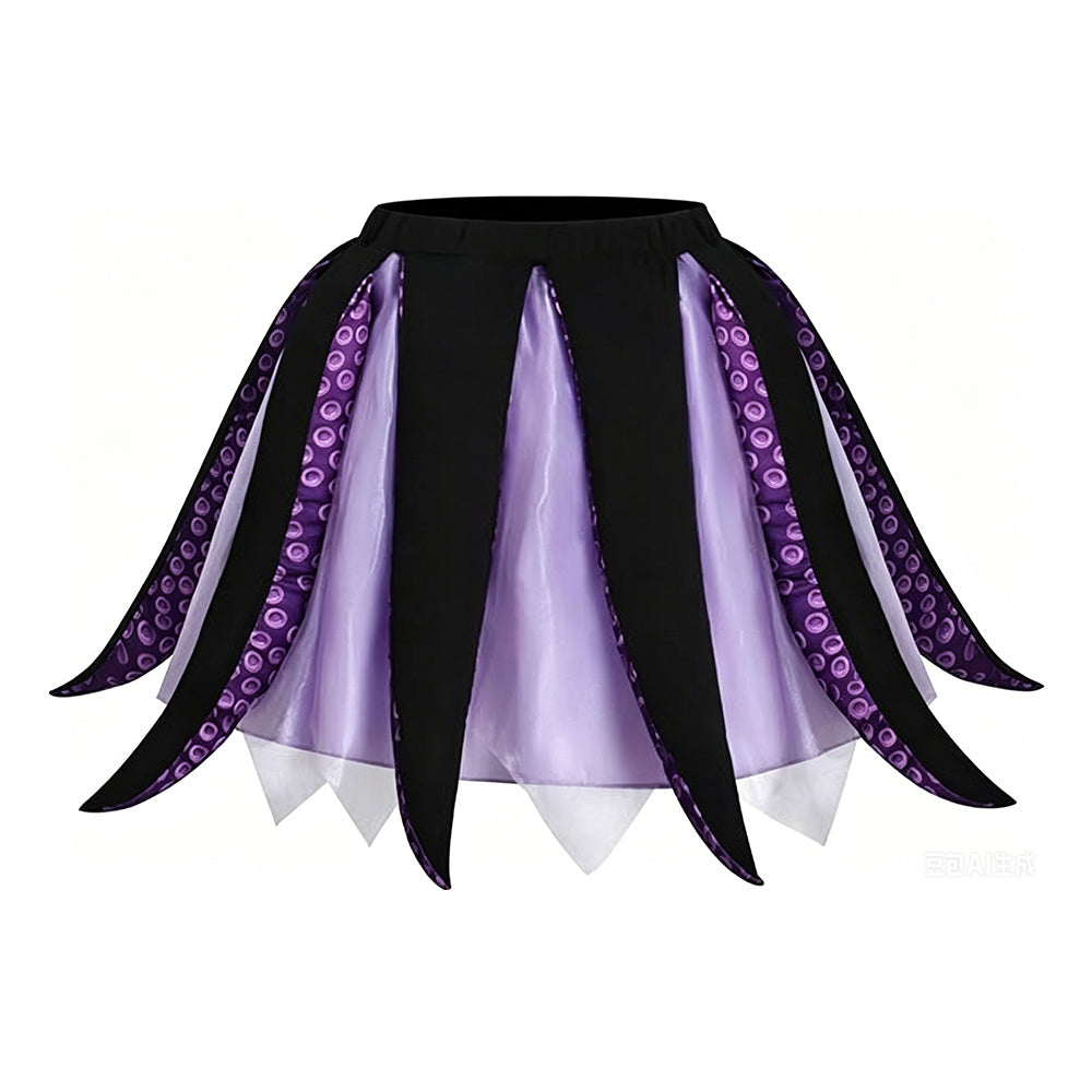 Cosplay Costume Ursula La Petite Sirène Film Cosplay Jupe Violette Femme