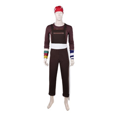 Cosplay Costume Usopp One Piece Live Action 2(2026) TV Cosplay Tenue Brune avec Bandana Rouge Homme