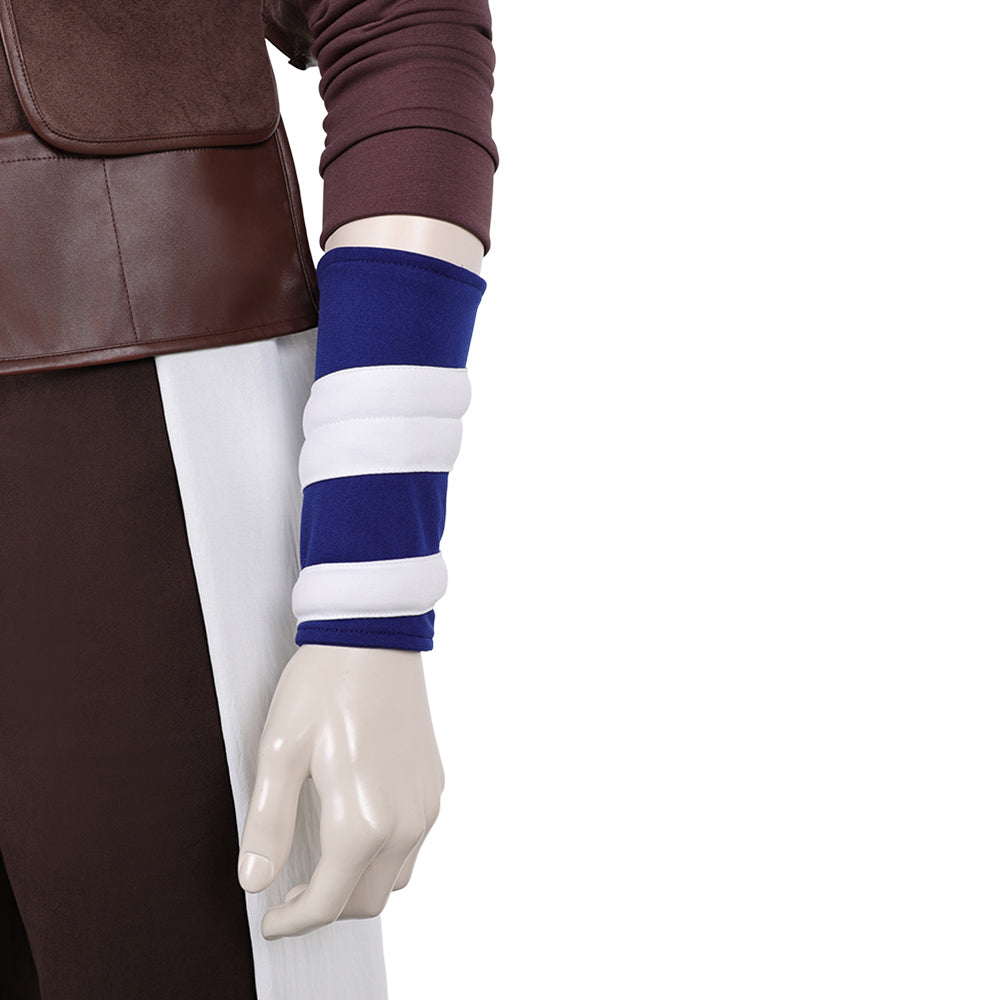 Cosplay Costume Usopp One Piece Live Action 2(2026) TV Cosplay Tenue Brune avec Bandana Rouge Homme