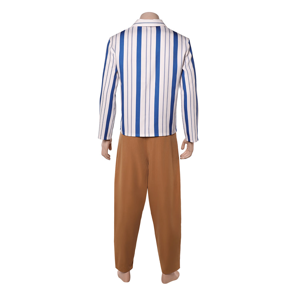 Cosplay Costume Usopp One Piece Live Action 2(2026) TV Cosplay Tenue Rayée Homme