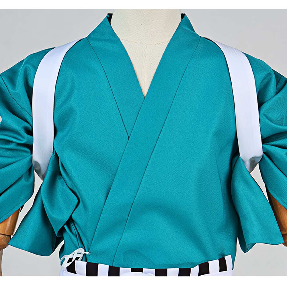 Cosplay Costume Usopp One Piece Wano Country Arc Anime Cosplay Tenue Bleue Homme