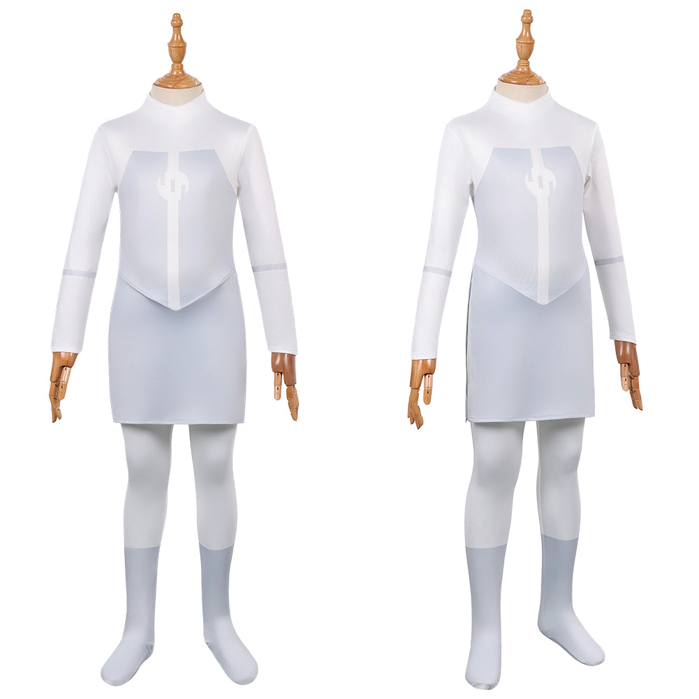 Cosplay Costume Viltrumite Anissa Invincible 4(2026) TV Cosplay Combinaison Blanche Enfant