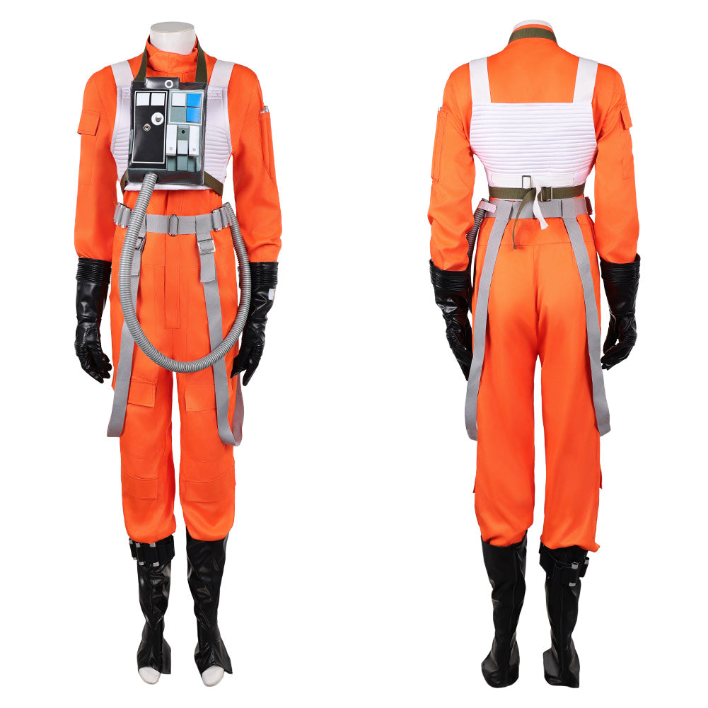 Cosplay Costume Ward The Mando and Grogu(2026) Film Cosplay Combinaison Orange Femme