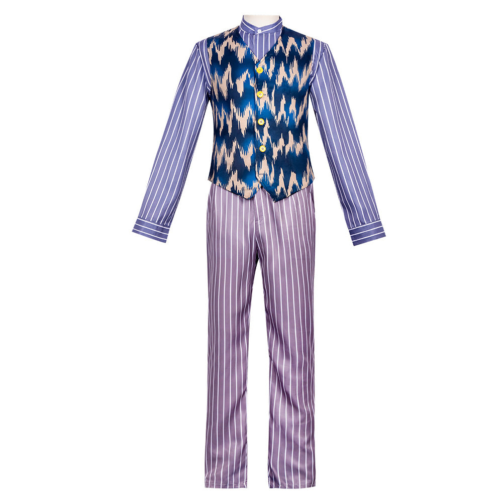 Cosplay Costume Willy Wonka Charlie et la Chocolaterie Film Cosplay Tenue Rose Homme